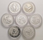 ESTERE - AUSTRALIA - Elisabetta II (1952) - Oncia Insieme di 7 monete diverse AG
FS