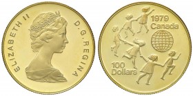 ESTERE - CANADA - Elisabetta II (1952) - 100 Dollari 1979 - Bambini si tengono per mano Kr. 126 (AU g. 16,97) In confezione
FS