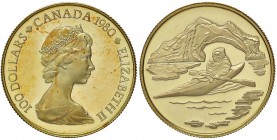 ESTERE - CANADA - Elisabetta II (1952) - 100 Dollari 1980 - Kayaker Kr. 129 (AU g. 16,97) In confezione
FS