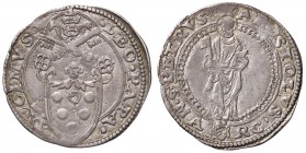 ZECCHE ITALIANE - ANCONA - Leone X (1513-1521) - Mezzo giulio Munt. 84 RR (AG g. 1,86)
bel BB
