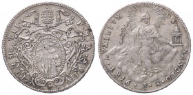 ZECCHE ITALIANE - BOLOGNA - Pio VII (1800-1823) - Doppio giulio 1816 A. XVII Pag. 90; Mont. 103 R AG Lievi striature sullo scudo
BB-SPL