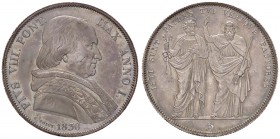 ZECCHE ITALIANE - BOLOGNA - Pio VIII (1829-1830) - Scudo 1830 A. I Pag. 126; Mont. 2 R AG patina intensa
qFDC