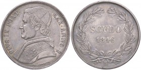 ZECCHE ITALIANE - BOLOGNA - Pio IX (1846-1866) - Scudo 1846 A. I Pag. 240; Mont. 7 R AG
qSPL