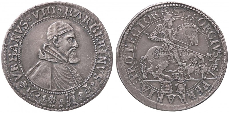 ZECCHE ITALIANE - FERRARA - Urbano VIII (1623-1644) - Piastra 1624 CNI 23; Munt....