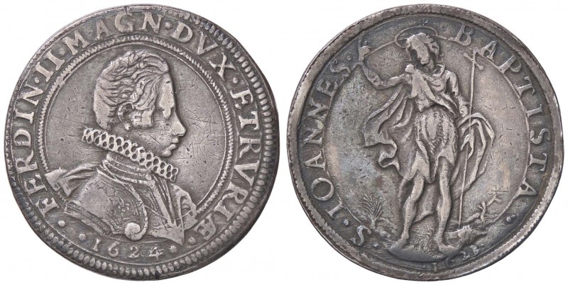 ZECCHE ITALIANE - FIRENZE - Ferdinando II (1621-1670) - Piastra 1624/1623 CNI 29...