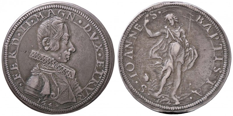 ZECCHE ITALIANE - FIRENZE - Ferdinando II (1621-1670) - Piastra 1645/1642 CNI 12...