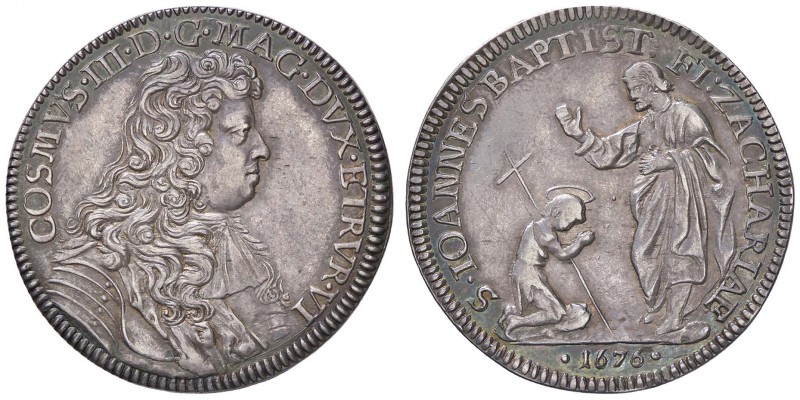ZECCHE ITALIANE - FIRENZE - Cosimo III (1670-1723) - Mezza piastra 1676 CNI 10/1...