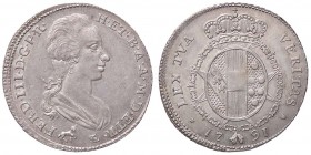 ZECCHE ITALIANE - FIRENZE - Ferdinando III di Lorena (primo periodo, 1790-1801) - 2 Paoli 1791 CNI 4; Mont. 146 RRR (AG g. 5,46)
SPL