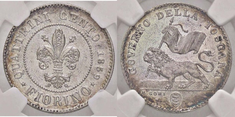ZECCHE ITALIANE - FIRENZE - Governo provvisorio (1859-1860) - Fiorino 1859 Pag. ...