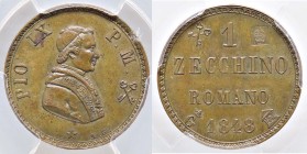 ZECCHE ITALIANE - GAETA - Pio IX (1846-1866) - Zecchino 1848 Bruce 6 RRR OT Sigillata PCGS MS63
FDC