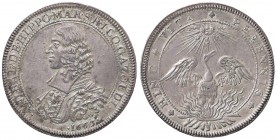 ZECCHE ITALIANE - GAZOLDO DEGLI IPPOLITI - Annibale degli Ippoli (Sec. XVII) - Mezzo tallero 1663 CNI 4; MIR 323 RRR (AG g. 12,88)
qSPL