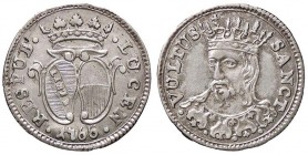 ZECCHE ITALIANE - LUCCA - Repubblica (1369-1799) - Mezzo grosso 1766 CNI 861/862; MIR 230/4 (AG g. 1,57)
bello SPL