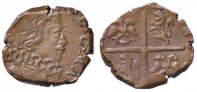 ZECCHE ITALIANE - MACCAGNO - Giacomo III Mandelli (1618-1645) - Quattrino CNI 62/66; MIR 358 RR (CU g. 2,03)
BB-SPL
