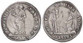 ZECCHE ITALIANE - MANTOVA - Guglielmo Gonzaga (1550-1587) - Testone CNI 1/6; MIR 510 RR (AG g. 8,87) Da incastonatura - In NICHIL manca la lettera C
...