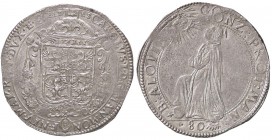 ZECCHE ITALIANE - MANTOVA - Carlo I Gonzaga (1627-1637) - Mezzo ducatone CNI 31; MIR 647 R (AG g. 15,45)
SPL