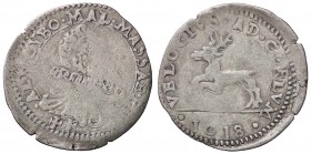 ZECCHE ITALIANE - MASSA DI LUNIGIANA - Alberico I Cybo Malaspina, secondo periodo (1568-1623) - Cervia 1618 CNI 195.; Bellesia 97 RR (AG g. 1,98) Coni...