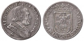 ZECCHE ITALIANE - MASSA DI LUNIGIANA - Alberico II Cybo Malaspina, secondo periodo (1664-1690) - Da 8 Bolognini 1665 Cammarano 228; Bellesia 10 RRR (A...