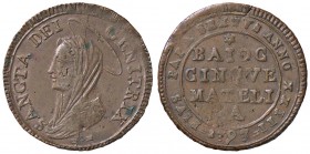 ZECCHE ITALIANE - MATELICA - Pio VI (1775-1799) - Madonnina 1797 CNI 1; Munt. 372 RRR (CU g. 15,42)
BB-SPL