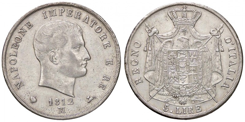 ZECCHE ITALIANE - MILANO - Napoleone I, Re d'Italia (1805-1814) - 5 Lire 1812 Pa...