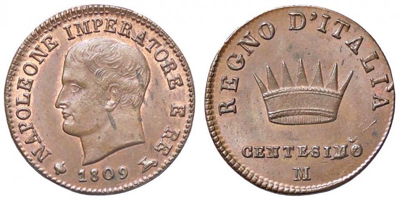 ZECCHE ITALIANE - MILANO - Napoleone I, Re d'Italia (1805-1814) - Centesimo 1809...