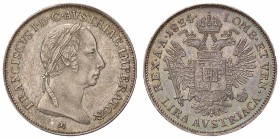 ZECCHE ITALIANE - MILANO - Francesco I d'Asburgo-Lorena (1815-1835) - Lira austriaca 1824 Pag. 144; Mont. 364 R AG Fondi lucenti
FDC