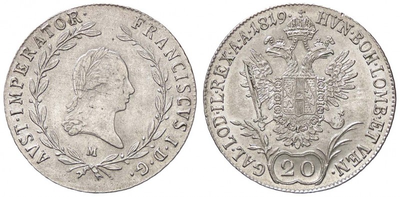 ZECCHE ITALIANE - MILANO - Francesco I d'Asburgo-Lorena (1815-1835) - 20 Kreuzer...
