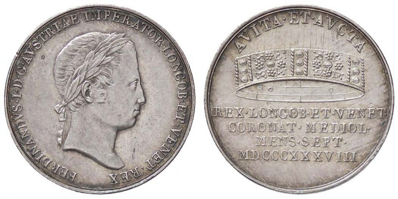 ZECCHE ITALIANE - MILANO - Ferdinando I d'Asburgo-Lorena (1835-1848) - Lira 1838...