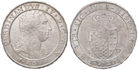 ZECCHE ITALIANE - NAPOLI - Ferdinando IV di Borbone (secondo periodo, 1799-1805) - Piastra 1805 Mont. 348/351 (AG g. 27,37)
SPL-FDC