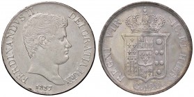 ZECCHE ITALIANE - NAPOLI - Ferdinando II di Borbone (1830-1859) - Piastra 1837 P. R. 62; Mont. 755/756 RR AG
qSPL/SPL+