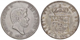 ZECCHE ITALIANE - NAPOLI - Ferdinando II di Borbone (1830-1859) - Piastra 1847 P.R. manca; Mont. 779 RR AG Lettera R davanti a FERDINANDVS
qBB/BB