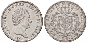 SAVOIA - Carlo Felice (1821-1831) - 5 Lire 1827 G Pag. 72; Mont. 64 AG
SPL/SPL+