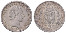 SAVOIA - Carlo Felice (1821-1831) - Lira 1828 T (P) Pag. 104a; Mont. 98 AG Patina iridescente
qSPL