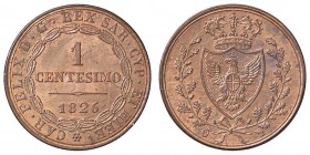SAVOIA - Carlo Felice (1821-1831) - Centesimo 1826 T (P) Pag. 133; Mont. 139 CU Rame rosso - Eccezionale
FDC