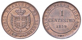 SAVOIA - Vittorio Emanuele II Re eletto (1859-1861) - Centesimo 1859 BI Pag. 447; Mont. 125 CU
FDC