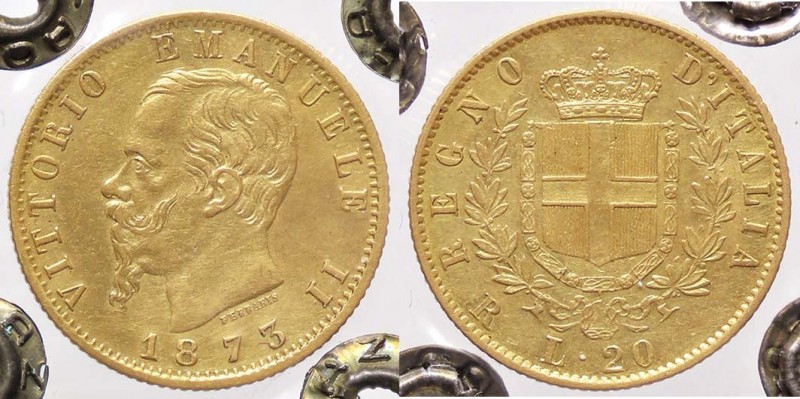 SAVOIA - Vittorio Emanuele II Re d'Italia (1861-1878) - 20 Lire 1873 R Pag. 469;...