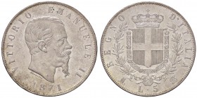 SAVOIA - Vittorio Emanuele II Re d'Italia (1861-1878) - 5 Lire 1871 M Pag. 492; Mont. 175 R AG FEKT sul bordo
SPL-FDC