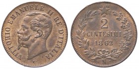 SAVOIA - Vittorio Emanuele II Re d'Italia (1861-1878) - 2 Centesimi 1862 N Mont. 256b RRR CU N grande
FDC