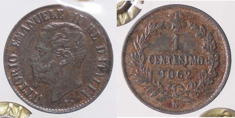 SAVOIA - Vittorio Emanuele II Re d'Italia (1861-1878) - Centesimo 1862 N Pag. 56...