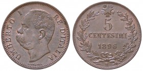 SAVOIA - Umberto I (1878-1900) - 5 Centesimi 1896 Pag. 618; Mont. 66 R CU
FDC