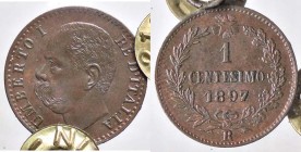 SAVOIA - Umberto I (1878-1900) - Centesimo 1897 Pag. 627; Mont. 77 R CU Ex Inasta 29, lotto 4751 - Sigillata con il cartellino dell'asta con la nota "...