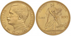 SAVOIA - Vittorio Emanuele III (1900-1943) - 100 Lire 1912 Aratrice Pag. 641; Mont. 7 RR (AU g. 32,29) Colpetto
SPL