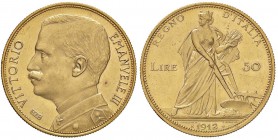 SAVOIA - Vittorio Emanuele III (1900-1943) - 50 Lire 1912 Aratrice Pag. 653; Mont. 30 R (AU g. 16,16)
SPL-FDC