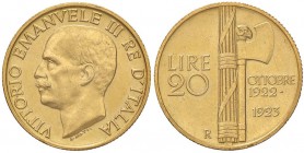 SAVOIA - Vittorio Emanuele III (1900-1943) - 20 Lire 1923 Fascetto Pag. 670; Mont. 55 R (AU g. 6,45)
qSPL