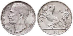 SAVOIA - Vittorio Emanuele III (1900-1943) - 10 Lire 1927 * Biga Pag. 692; Mont. 89 AG Colpetto
qFDC