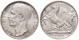 SAVOIA - Vittorio Emanuele III (1900-1943) - 10 Lire 1927 ** Biga Pag. 692a; Mont. 90 AG
qFDC/FDC