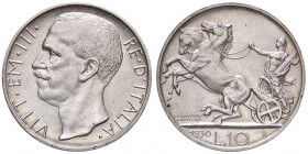 SAVOIA - Vittorio Emanuele III (1900-1943) - 10 Lire 1930 Biga Pag. 695; Mont. 95 R AG
SPL/qFDC