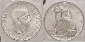 SAVOIA - Vittorio Emanuele III (1900-1943) - 10 Lire 1936 XIV Impero Pag. 700; Mont. 101 AG Ex Inasta 30, lotto 1278 - Sigillata con il cartellino del...