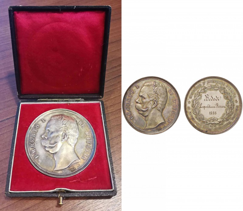 MEDAGLIE - SAVOIA - Umberto I (1878-1900) - Medaglia 1888 - Ministero della Pubb...