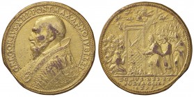 MEDAGLIE - PAPALI - Gregorio XIII (1572-1585) - Medaglia 1575 A. IV - Apertura della porta Santa Linc. 711 AE dorato Ø 37
BB+