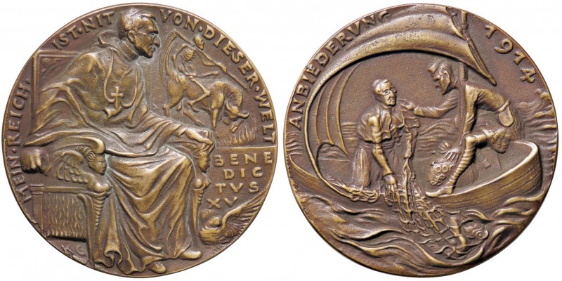 MEDAGLIE - PAPALI - Benedetto XV (1914-1922) - Medaglia 1914 - Medaglia satirica...